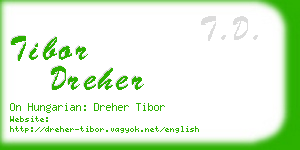 tibor dreher business card
